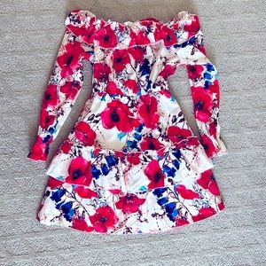 Off shoulder floral size 2 dress